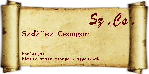 Szász Csongor névjegykártya