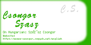 csongor szasz business card